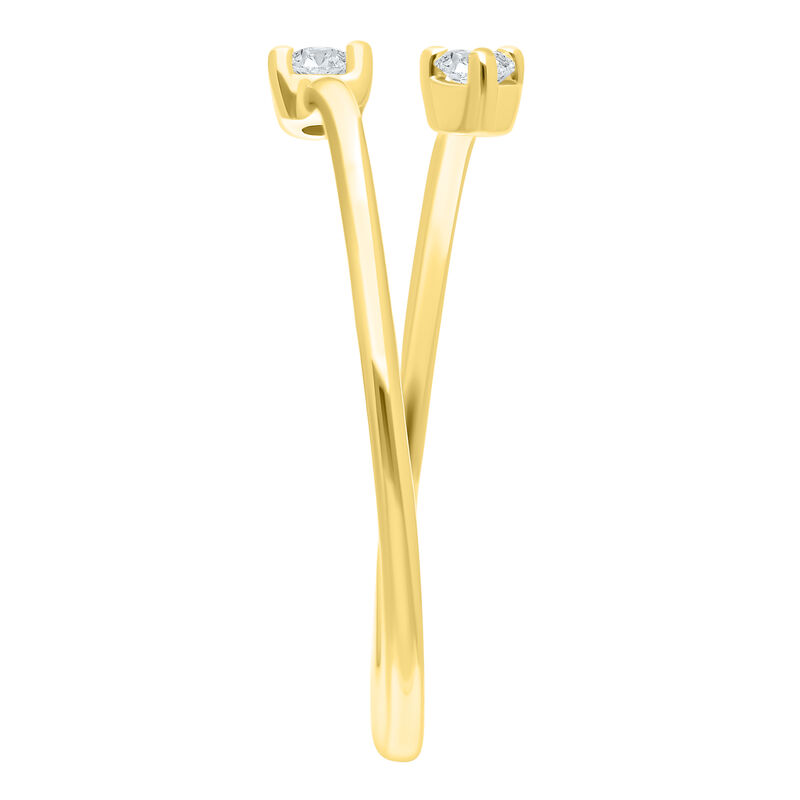 Diamond 1/10ctw. Bypass Ring in 10k Yellow Gold image number null